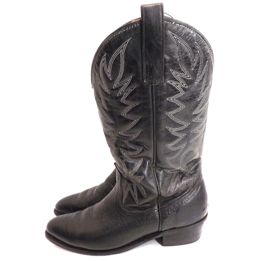 Palimino Black Bullhide Western Cowboy Boots - Men's size 10 C